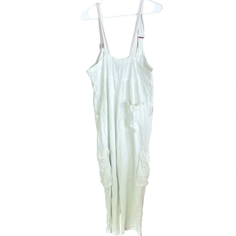 Urban Outfitters BDG Tilly Linen Utility Overalls in Light Green‎ S - Picture 5 of 14